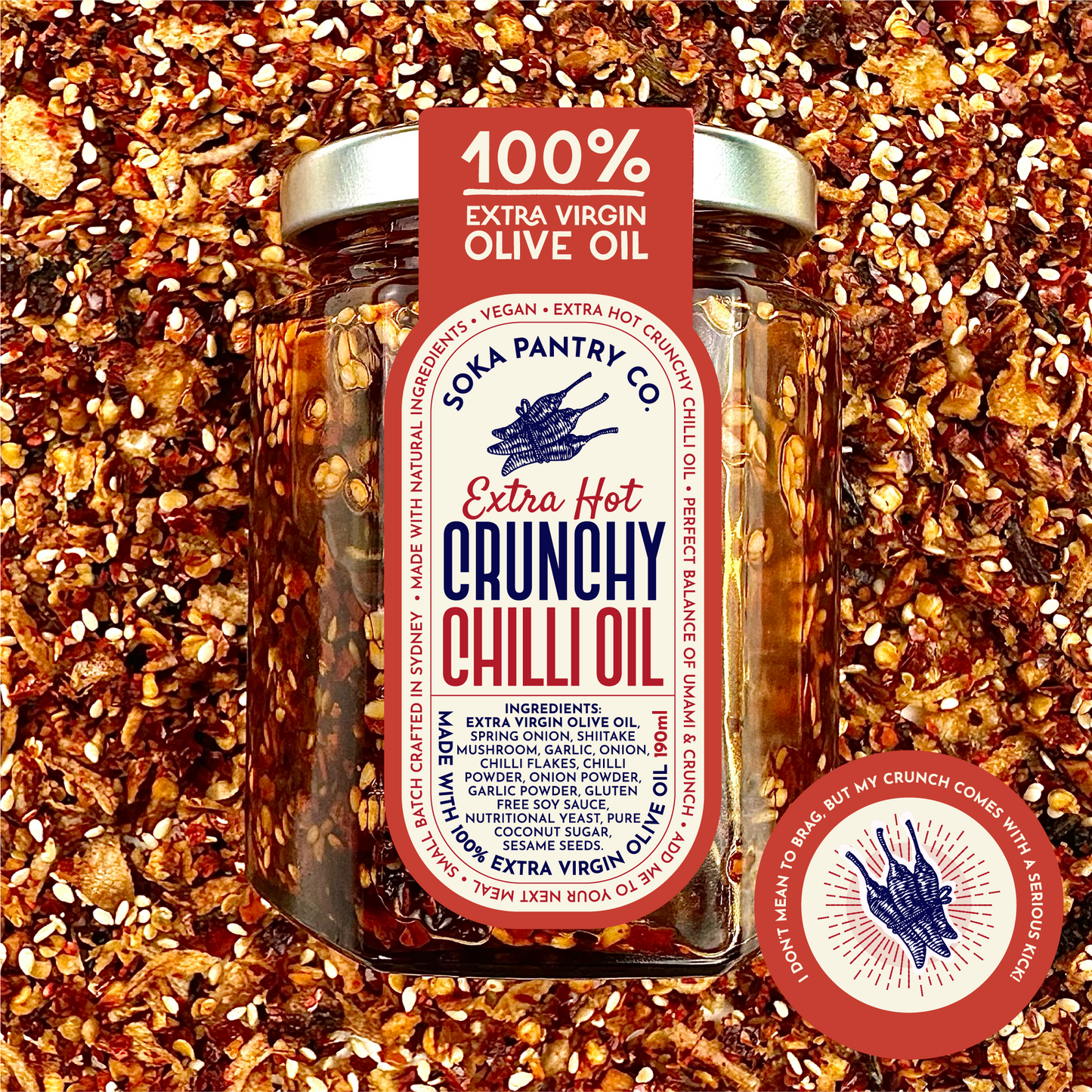 XTRA HOT CRUNCHY CHILLI OLIVE OIL